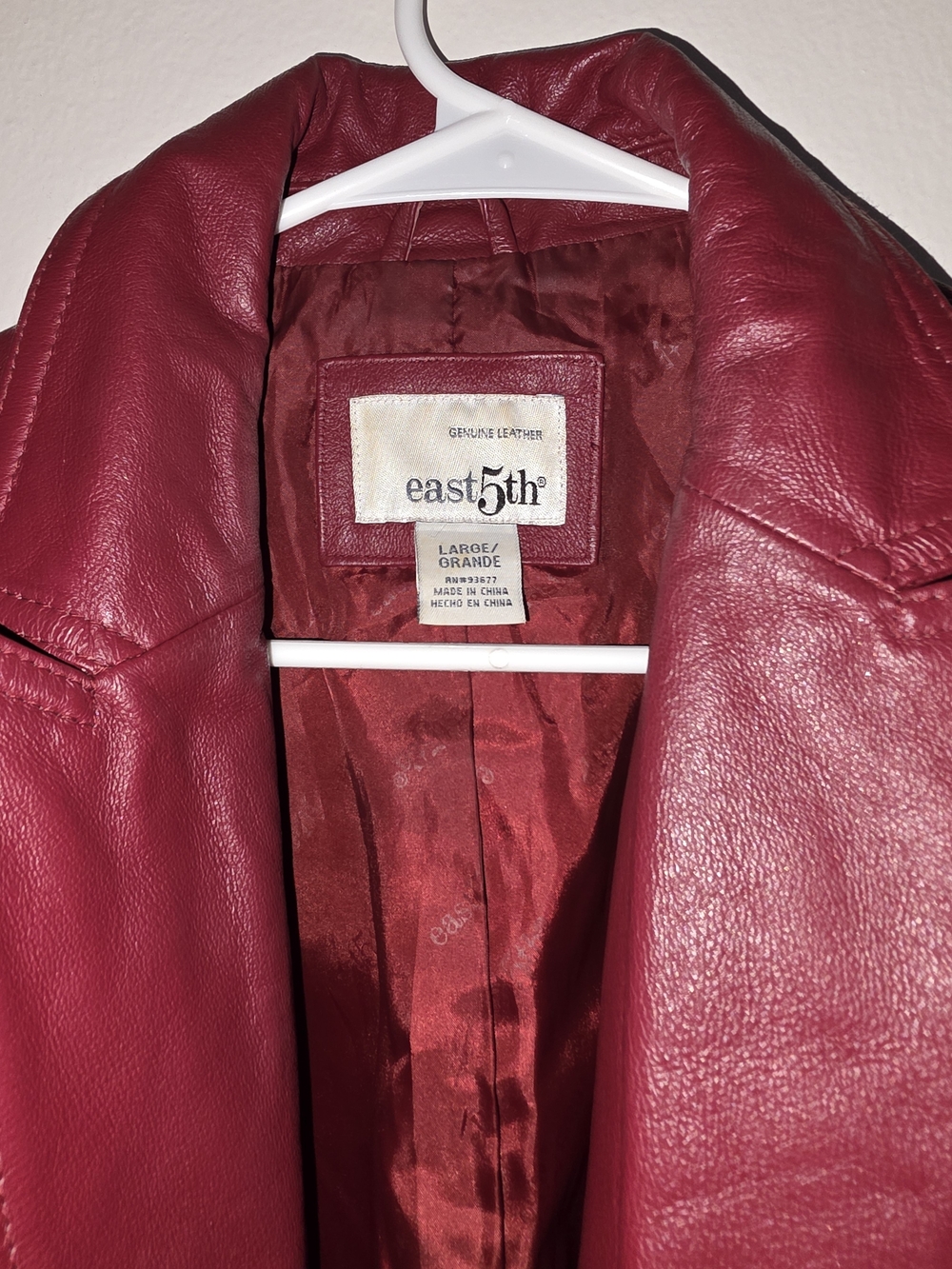East 5th Women's Genuine Leather Red Jacket